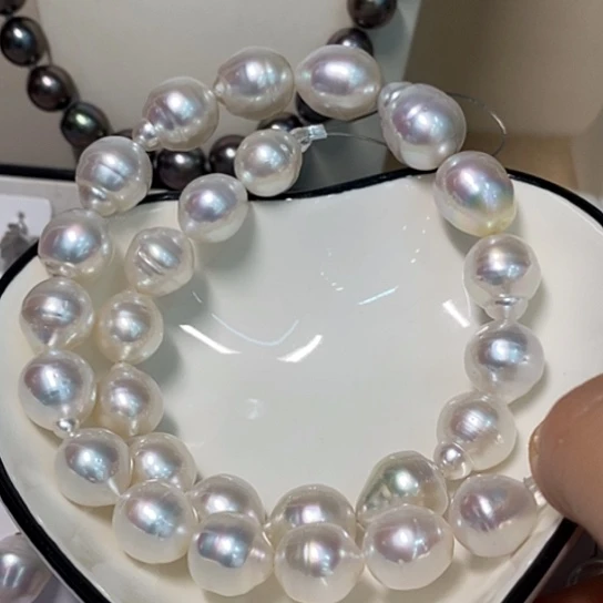 海水珍珠银S925镶嵌颈饰12.1-14.9