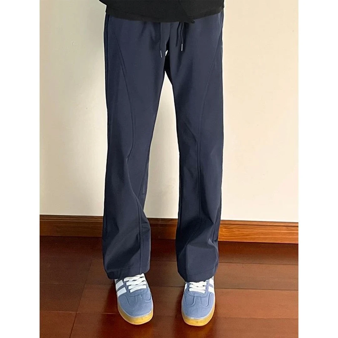 户外防水速干软壳冲锋裤cleanfit美式斜切裤子男款春秋运动登山裤