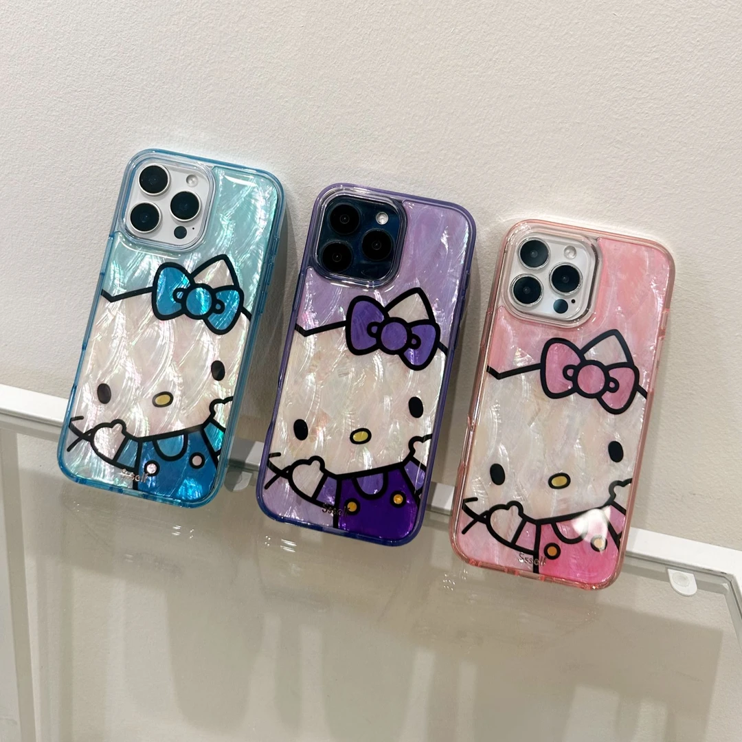 天然贝母全包防摔彩色边框蓝色紫色粉色手机壳适用苹果16p