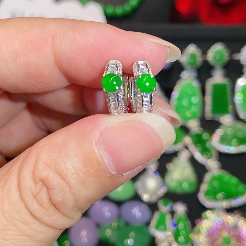 【闪购商品】未镶嵌翡翠耳饰天然翡翠