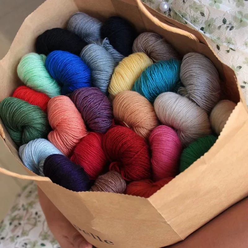 盛莲天鹅湖 羊绒线手作编织围巾毛线 羊毛羊绒混纺手工diy毛线