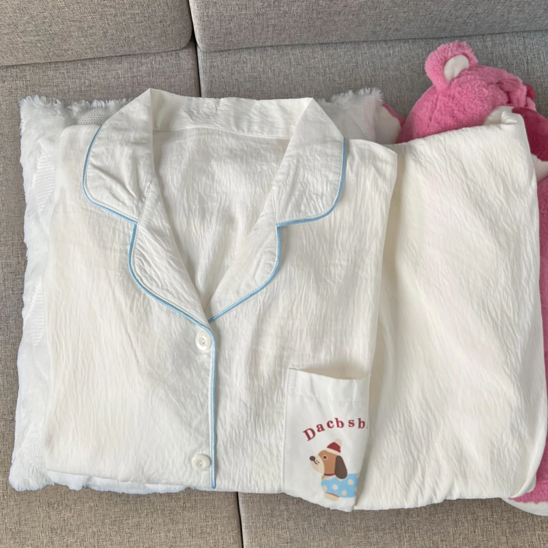 睡衣女款春秋2025新款云朵棉长袖网红爆款卡通香肠狗家居服套装