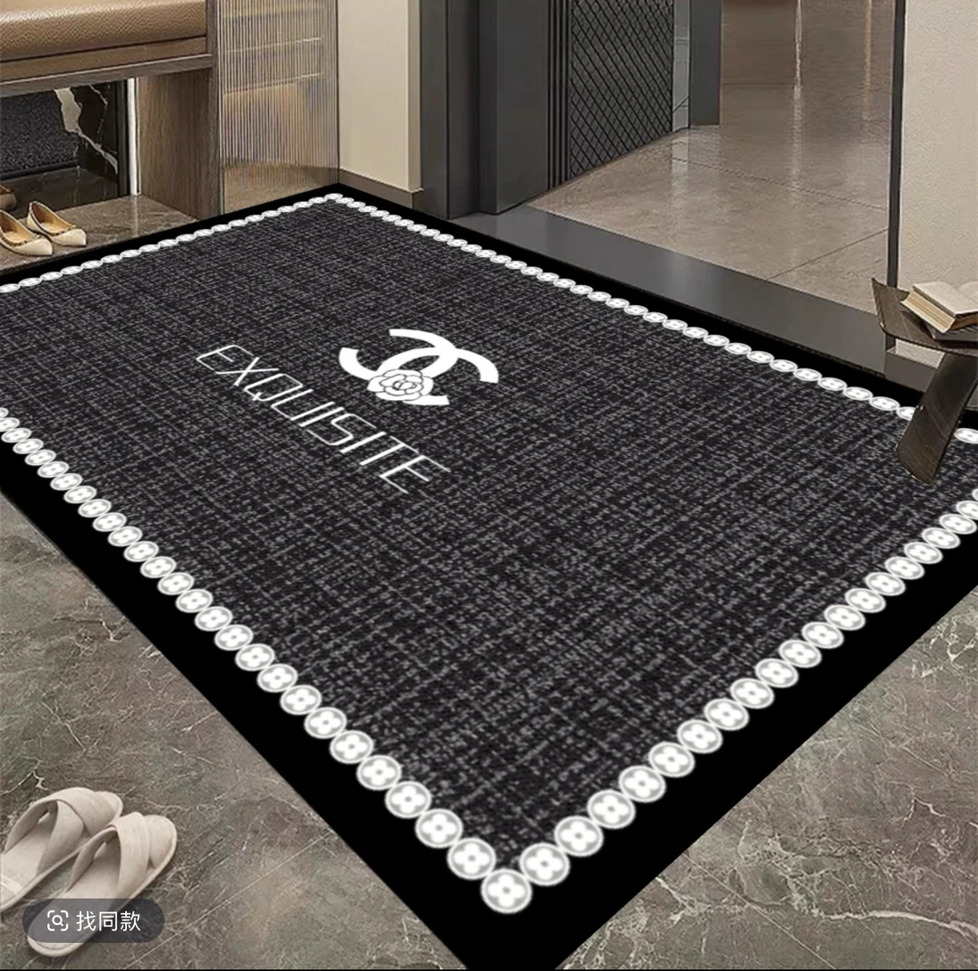 山海-405【100x160】硅藻泥吸水防滑轻奢茶几小香风北欧家用地垫