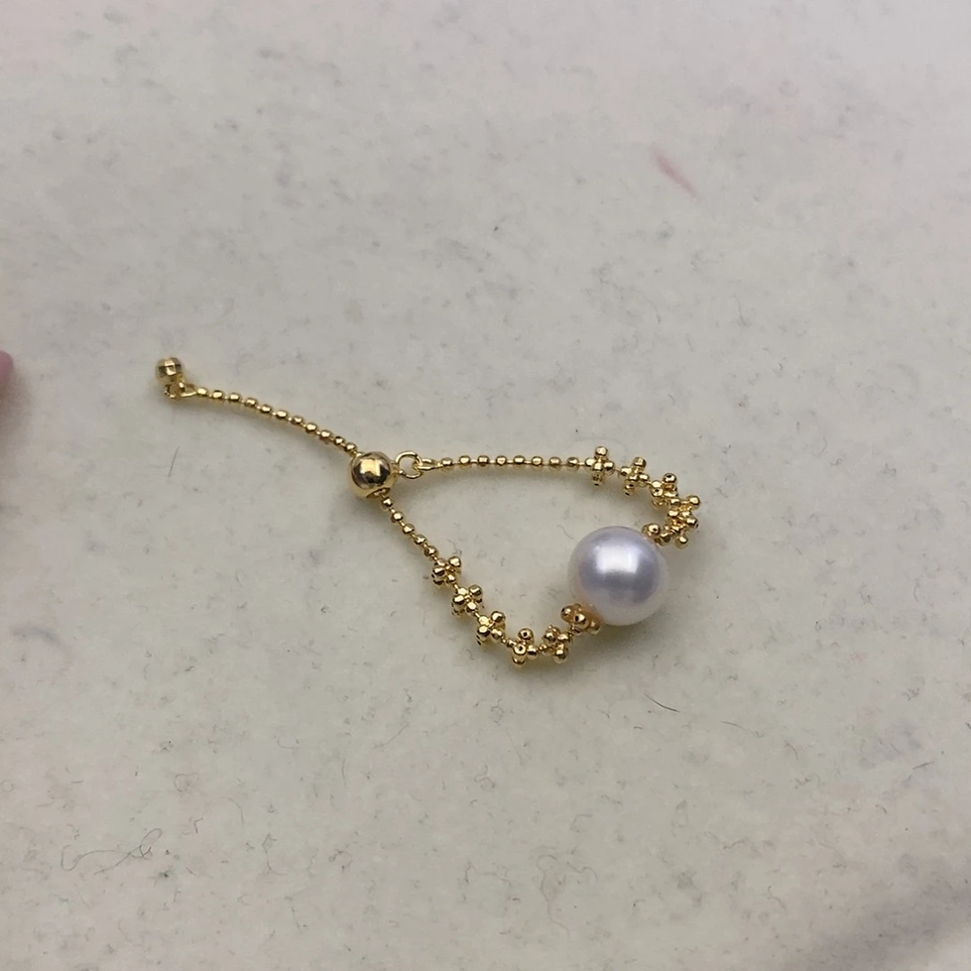 【闪购商品】淡水珍珠戒指银S925镶嵌85