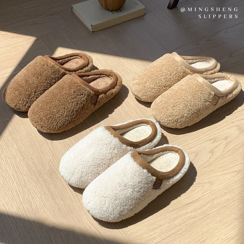秋冬新款2025棉拖鞋女款老钱风情侣家居防滑静音保暖加绒棉鞋男士