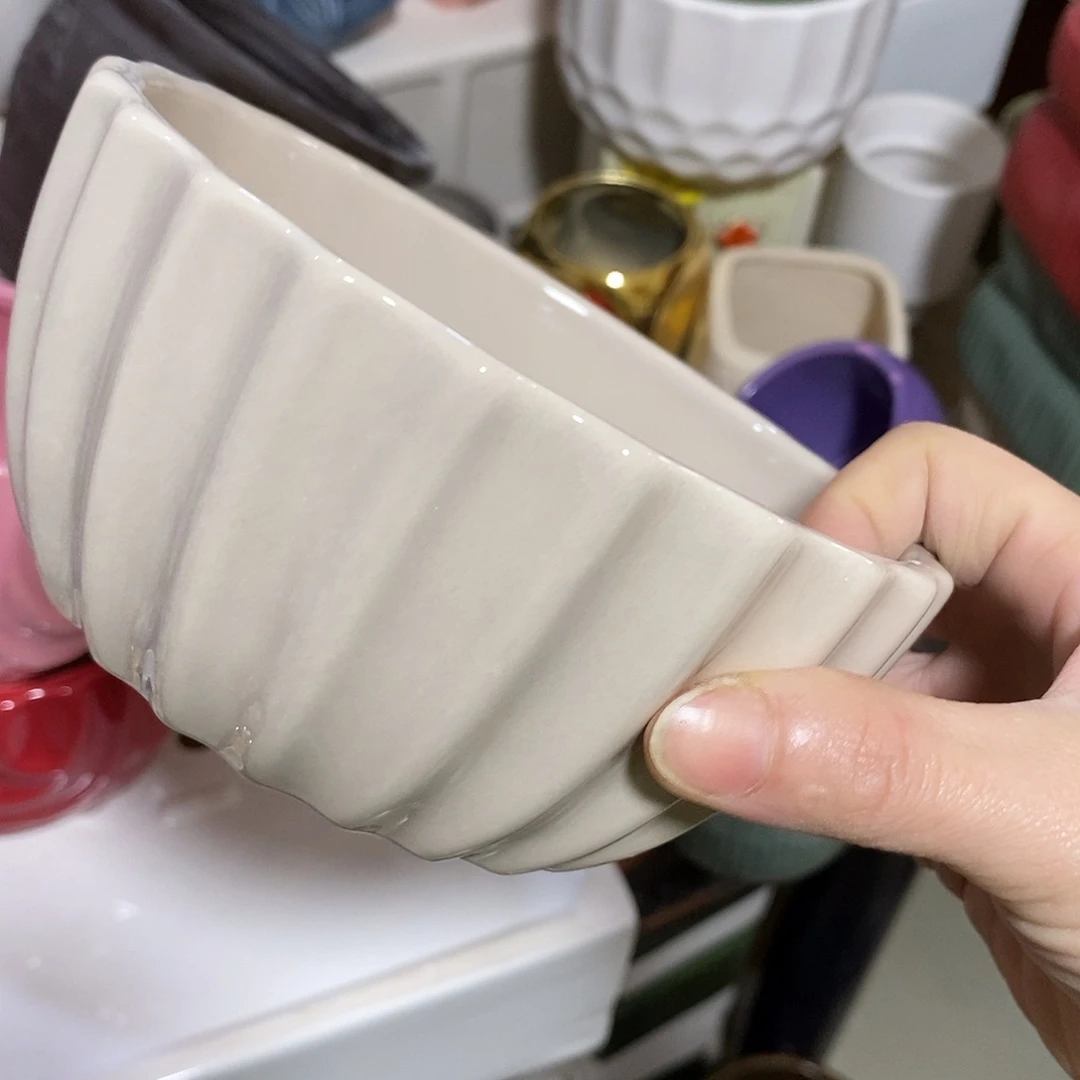 陶杯子陶盆有孔 瑕疵介意勿拍