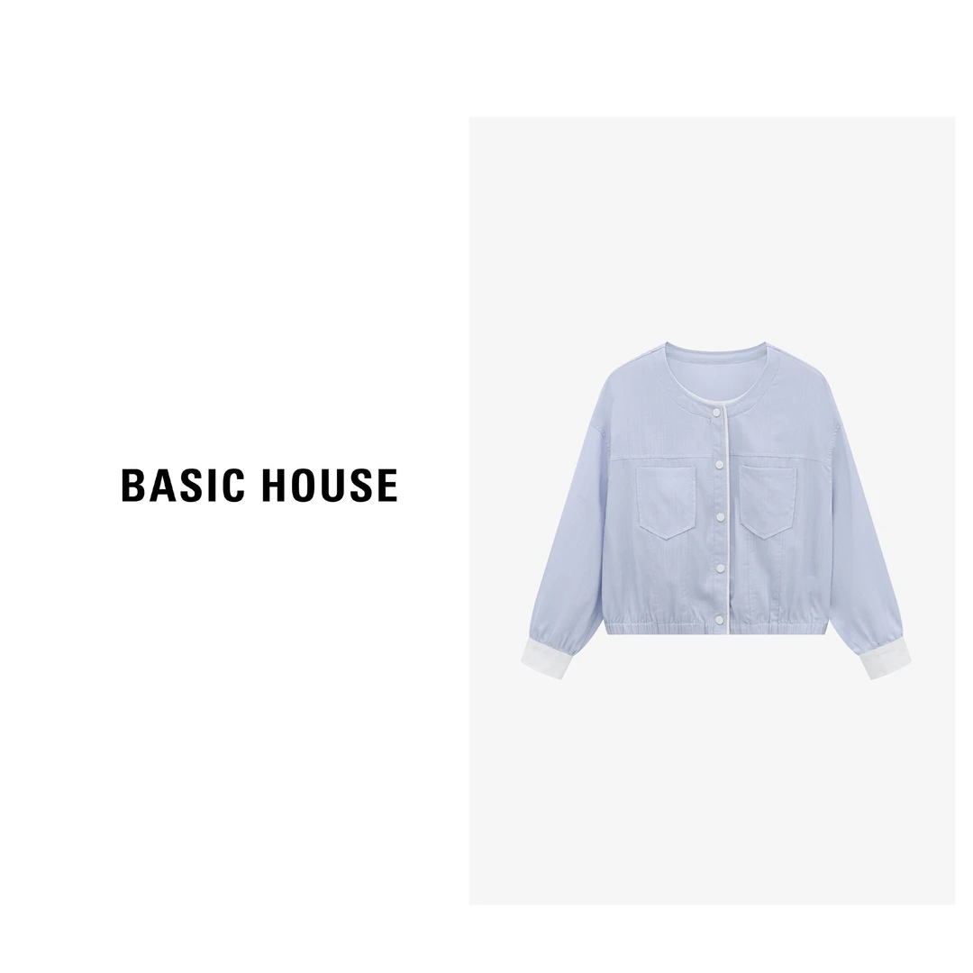 Basic House/百家好秋季短款小香风时尚减龄百搭外套-B0625B5HHY2