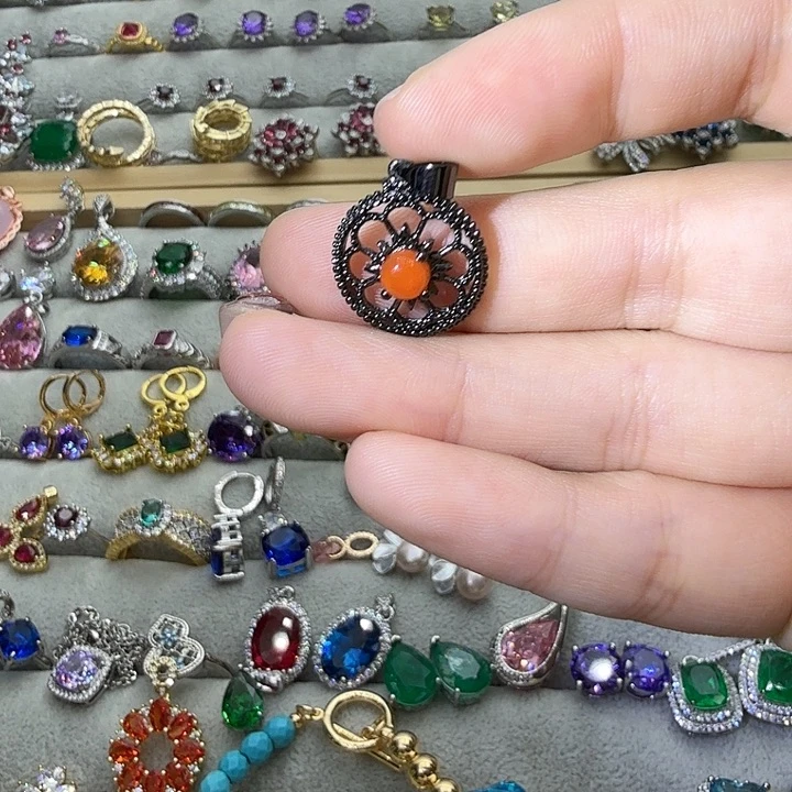 戒指水晶银S925镶嵌