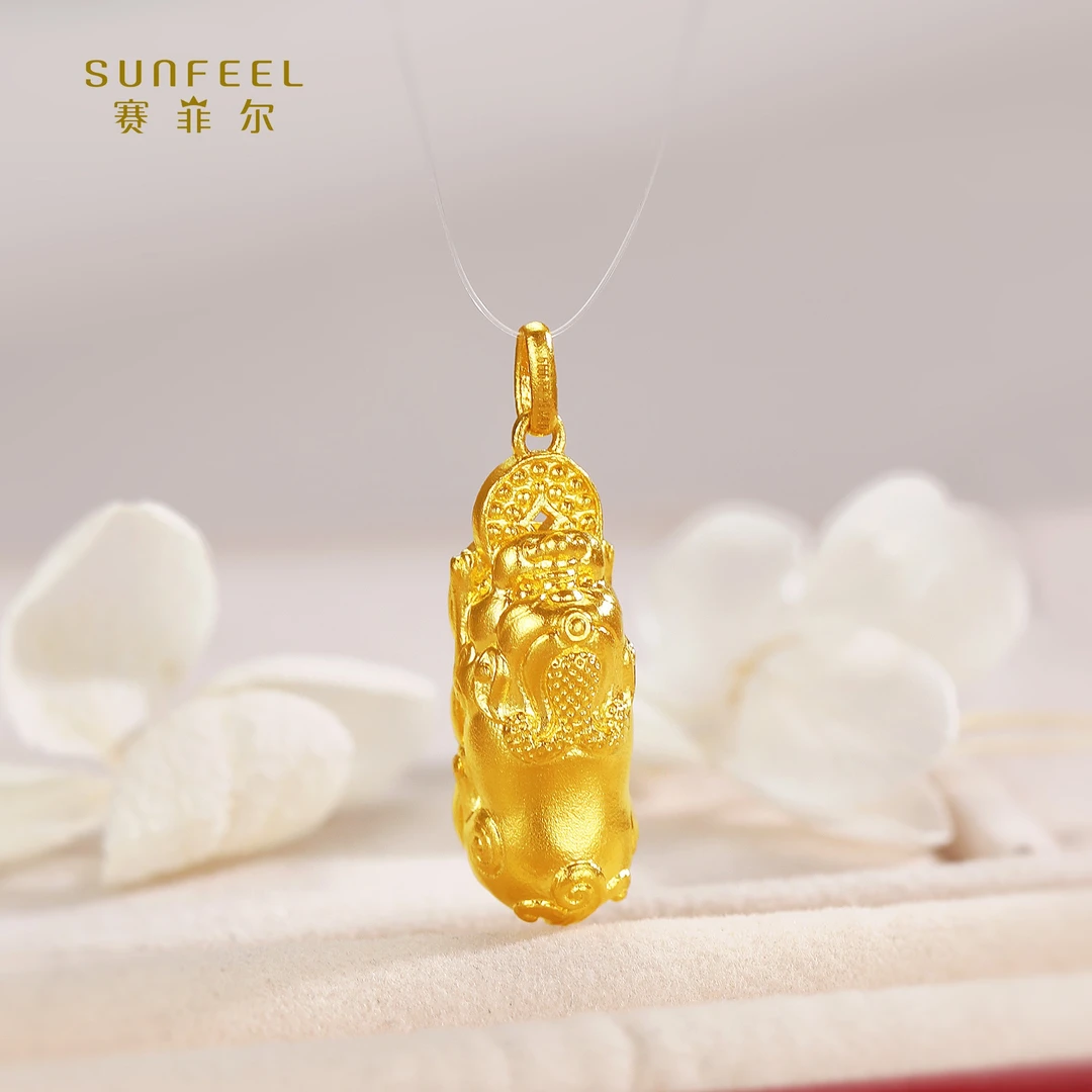 SUNFEEL/赛菲尔【二十四店】足金古法金貔貅吊坠HD01011125
