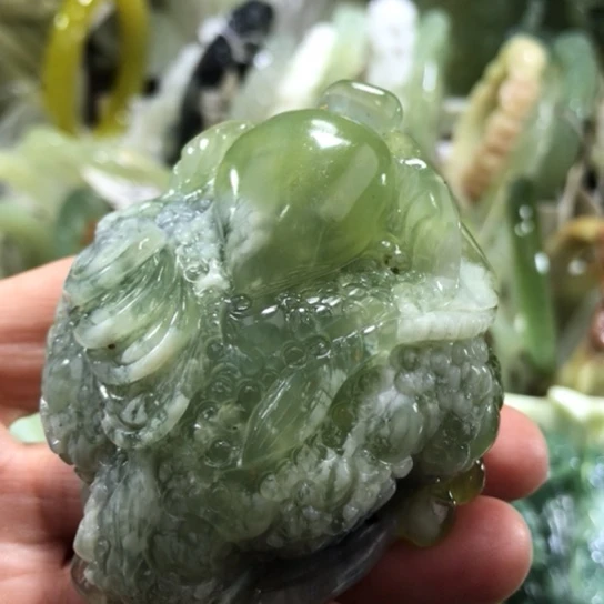 未镶嵌岫玉手镯手把