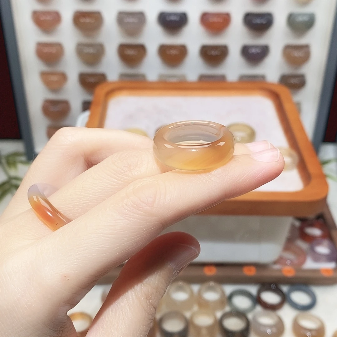 最***上玛瑙/玉髓未镶嵌戒指港18