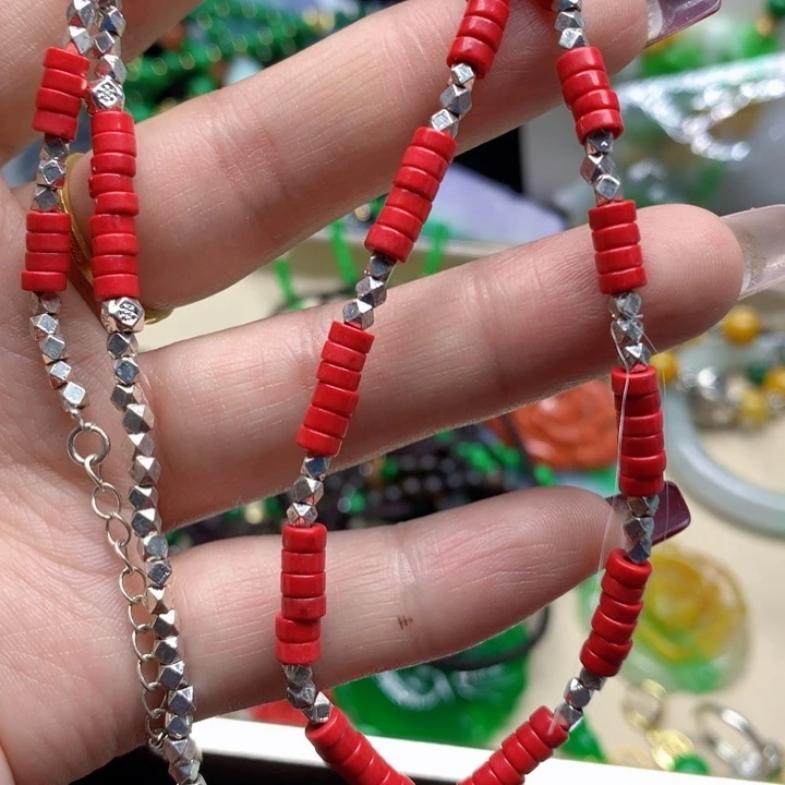 玛瑙/玉髓颈饰合金吊坠