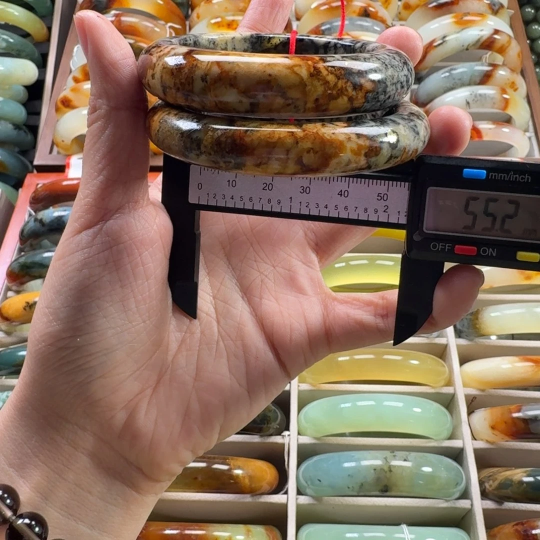 蛇纹石玉未镶嵌手镯52 55