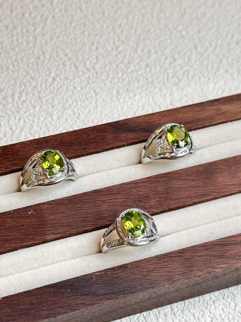 天然橄榄石戒指 多样性发其一 G01