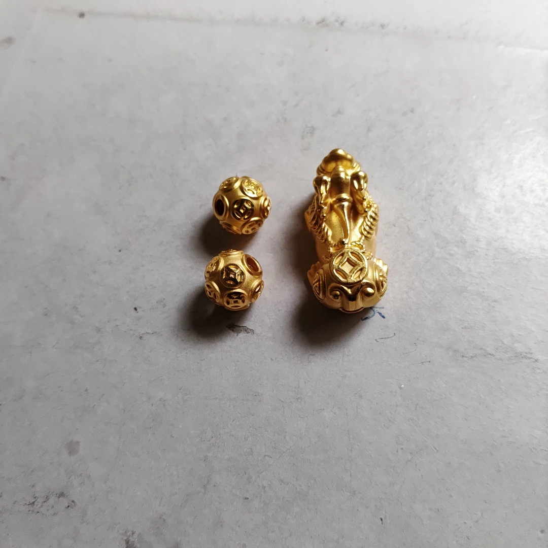 金元宝足金999貔貅珠子首饰