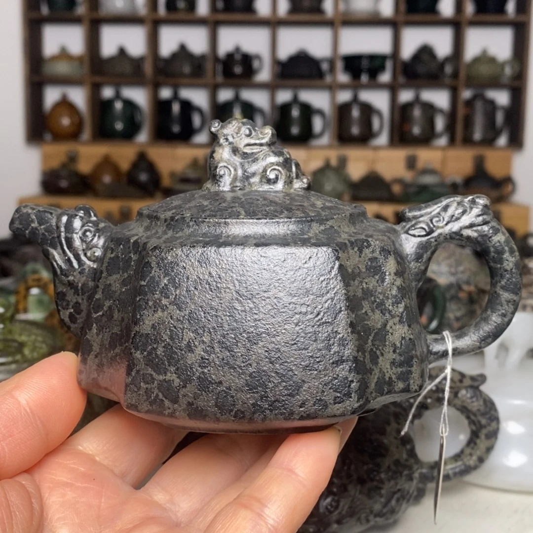 冰碛岩豹纹龙尊壶240cc