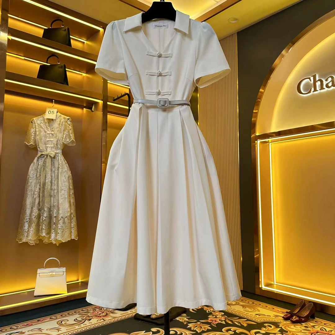 【和光晨影】[晖晖]法式名媛气质时尚轻奢收腰显廋连衣裙-83556