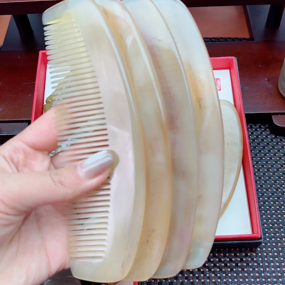 纯天然手工制作牛角梳子