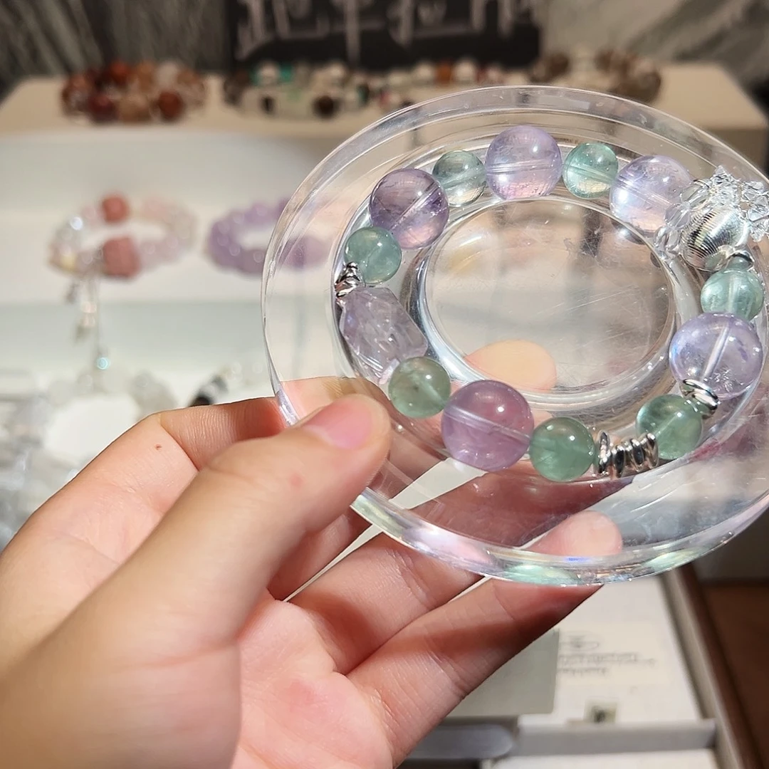 合金手链烟晶绿姿