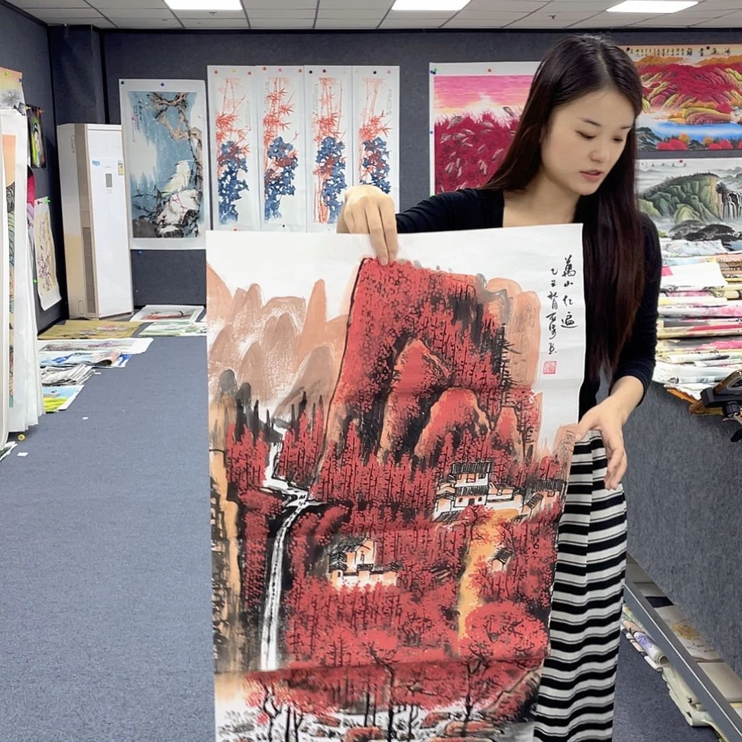 国画作品小姐姐放漏…