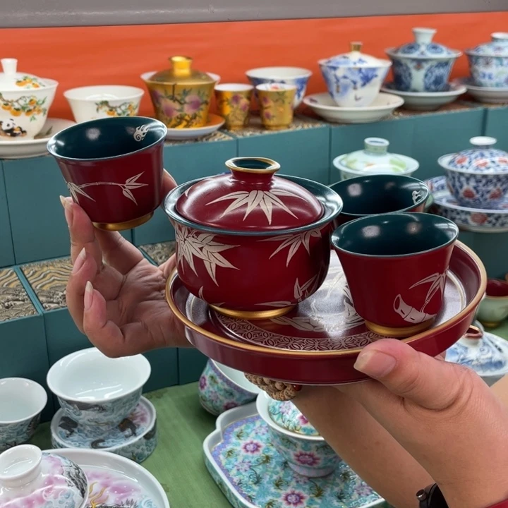 景德镇陶瓷盖碗茶具