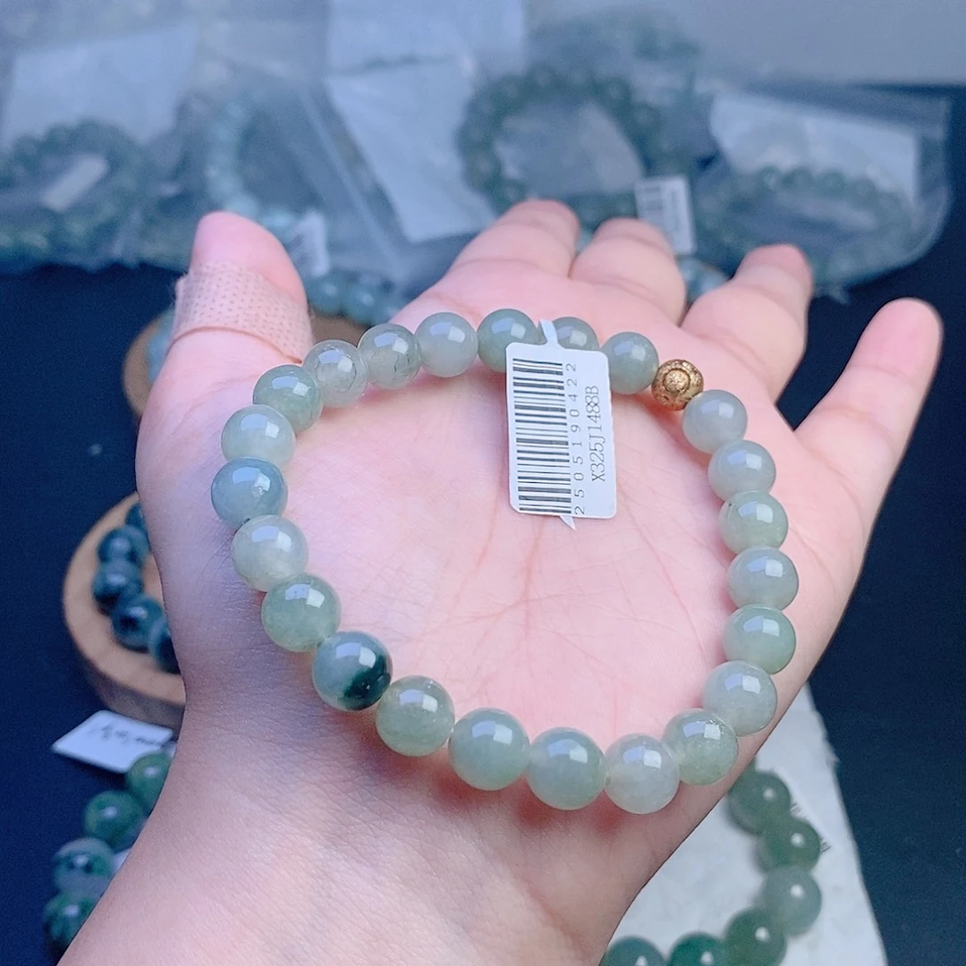 定制翡翠未镶嵌37珠串9+