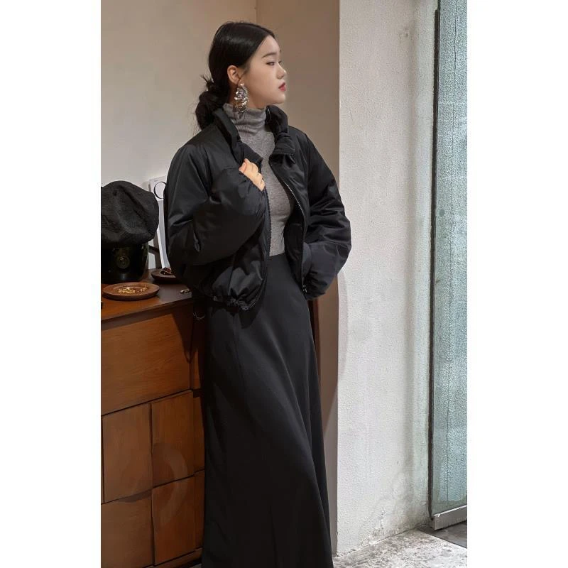 【WG万哥｝高定时尚设计气质短款白鹅绒服翻领外套羽绒服