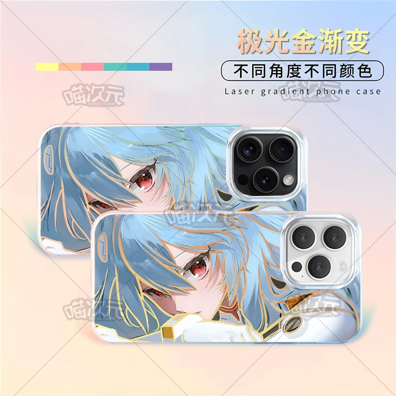 长发绫波丽适用苹果华为vivo一加oppoiPhone小米红米二次元手机壳