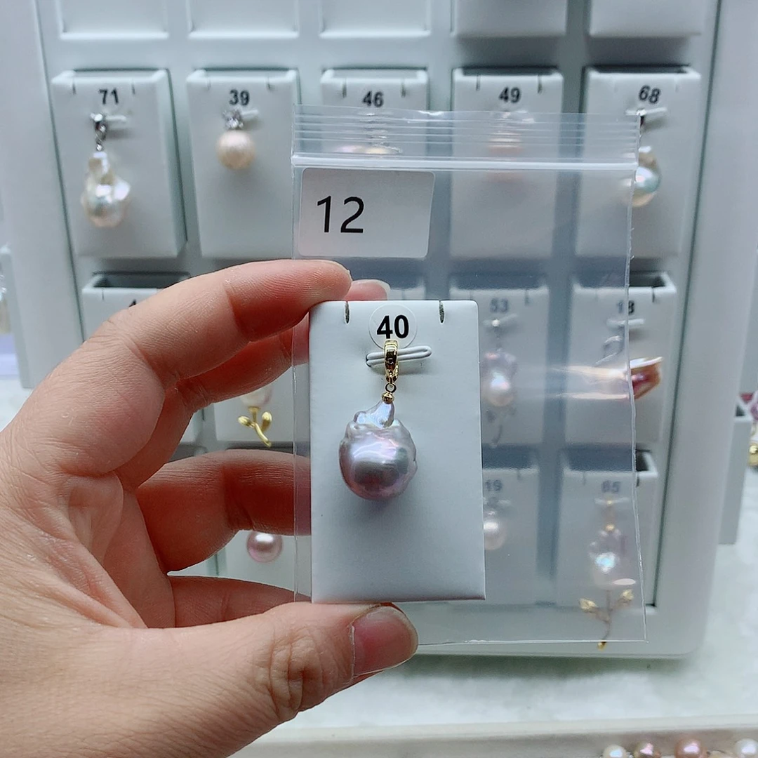 合金淡水珍珠吊坠(不含链)