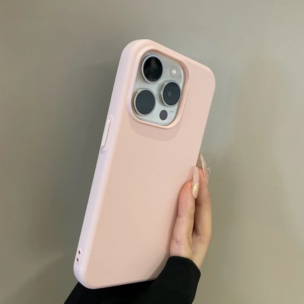 高级肤感软壳适用苹果16手机壳iPhone15promax新款纯色14情侣15