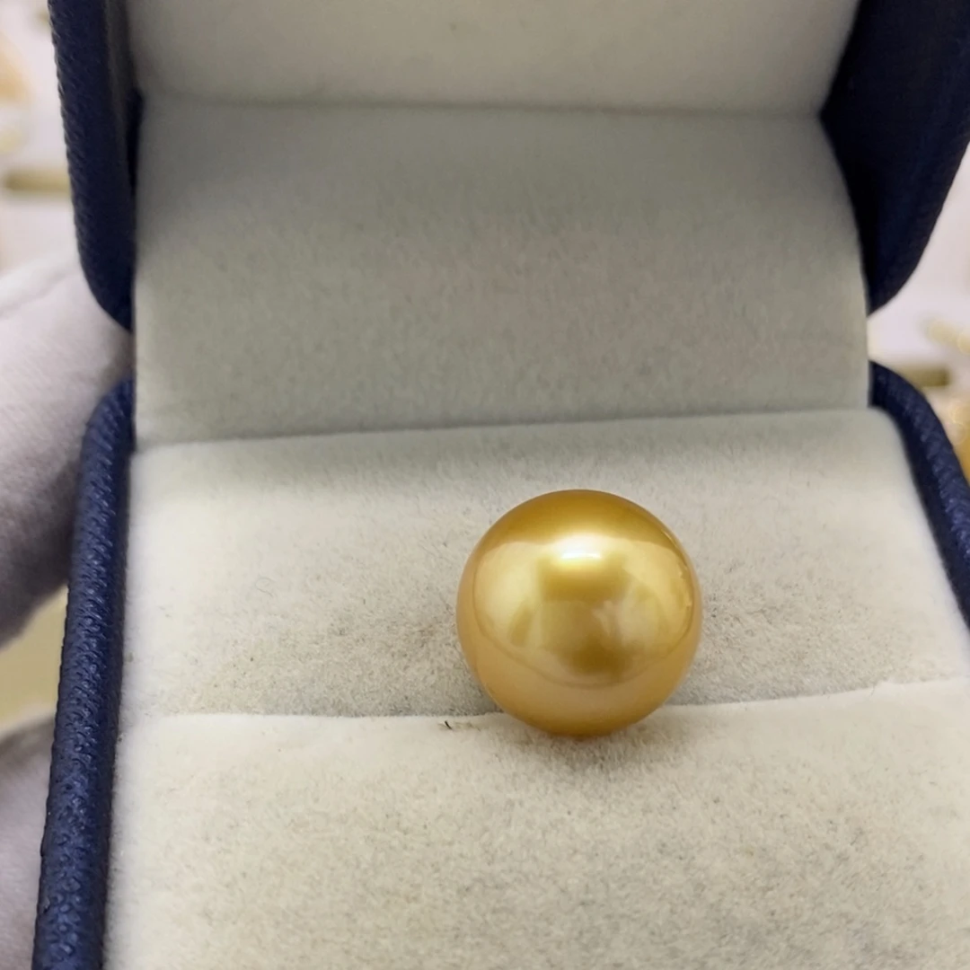 海水珍珠裸珠12.7南洋金珠裸珠