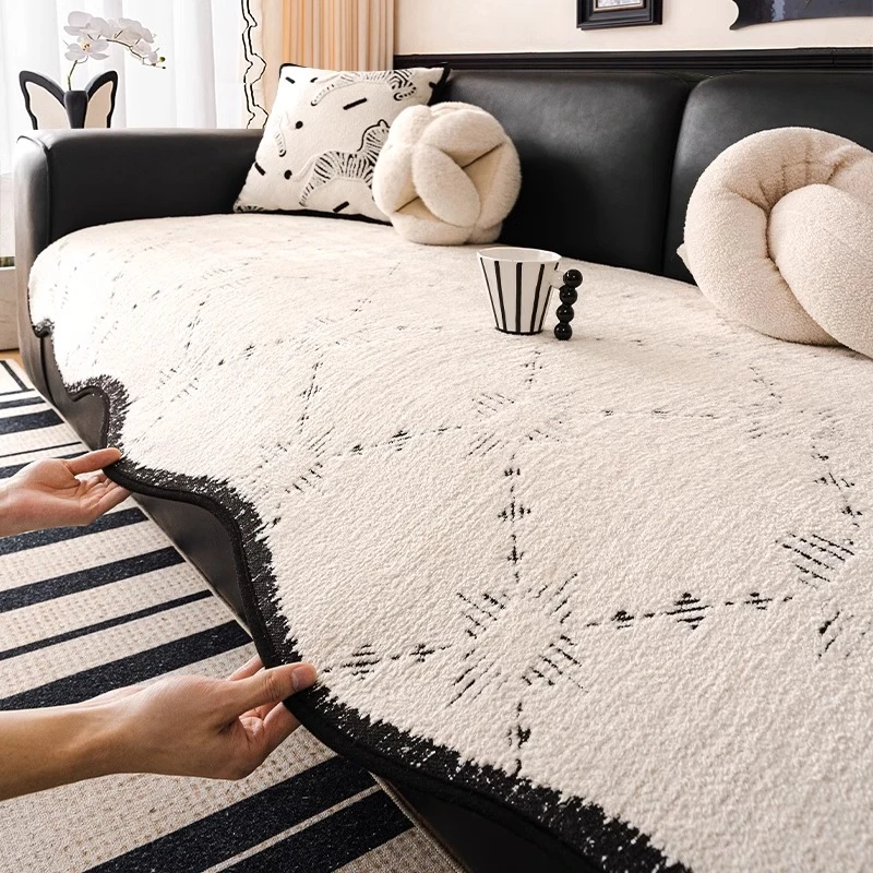 LangSha/浪莎2025新款加厚异形沙发盖布秋冬一片式固定防滑直排