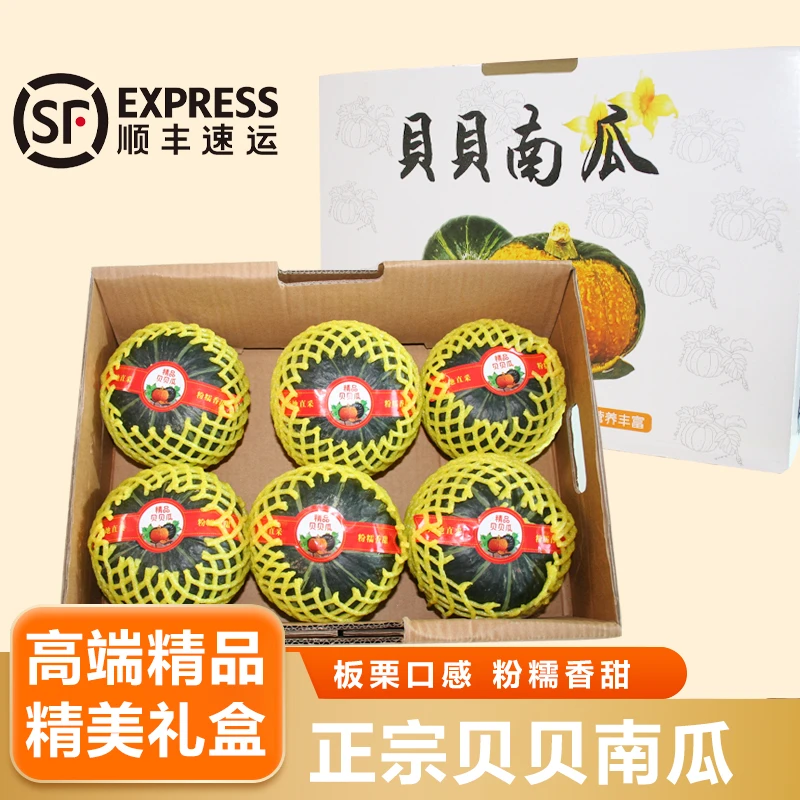 年货礼品员工福利贝贝南瓜优质麻籽粉糯香甜栗香小南瓜礼盒装细腻