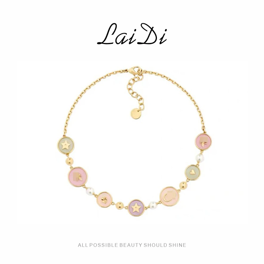 铜合金项链 马卡龙彩色项链