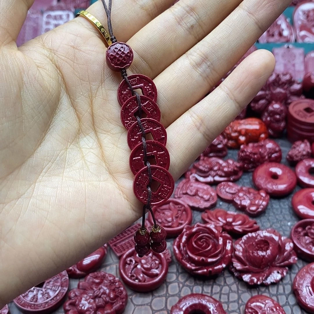 天然辰砂0000朱砂手机链