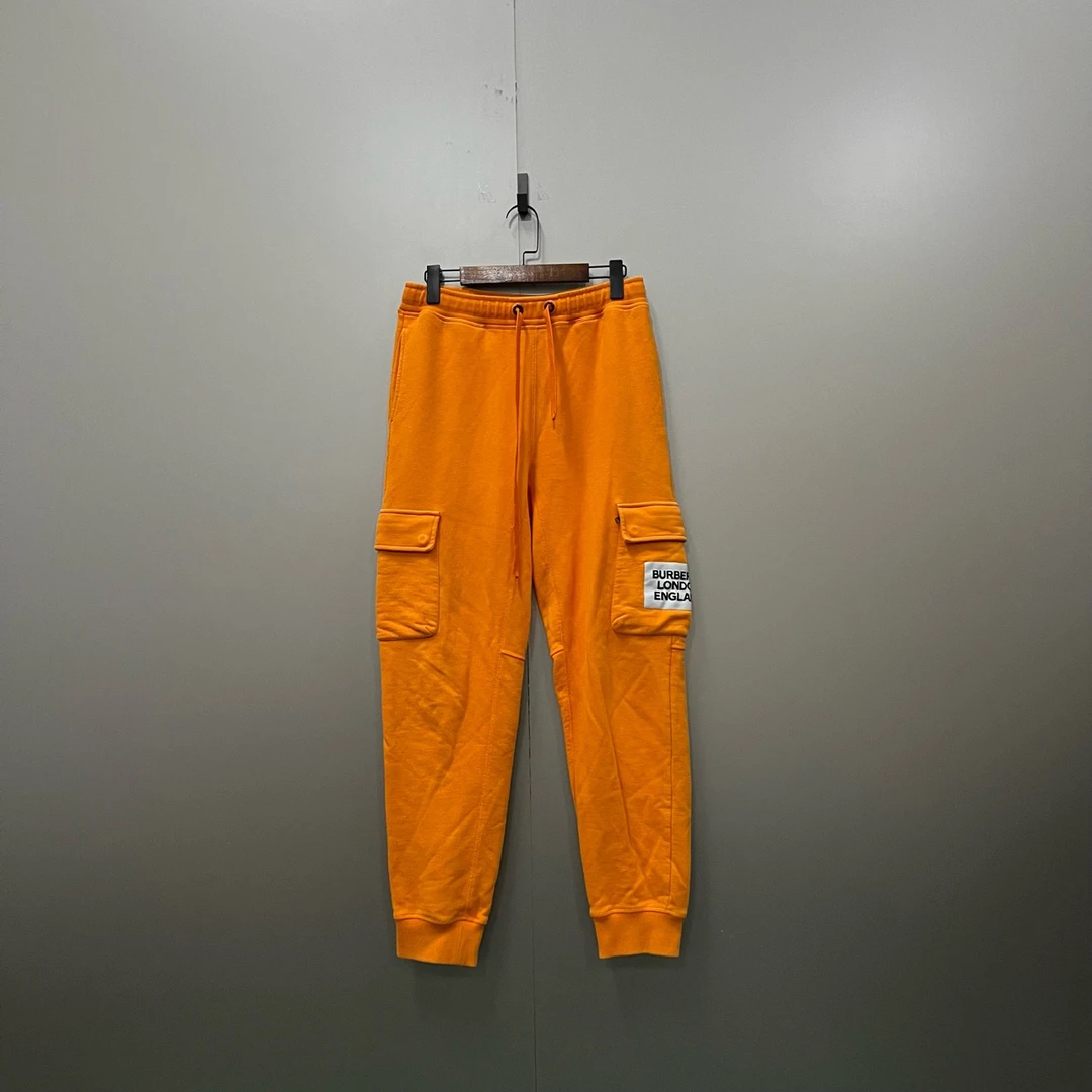 95新 BURBERRY/博柏利 （ll）橙色刺绣logo卫裤 S码/95新/si501266