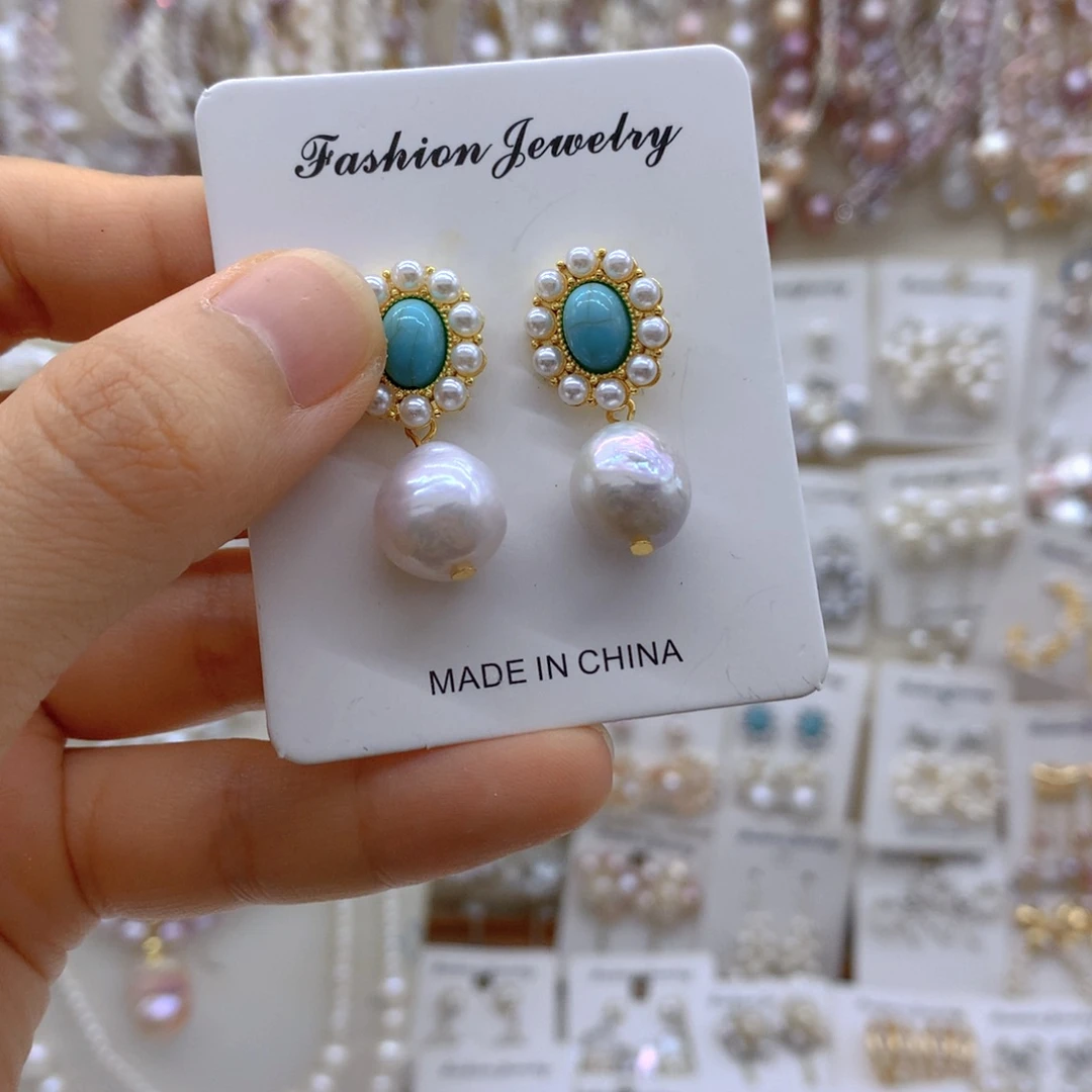 合金淡水珍珠项链耳饰