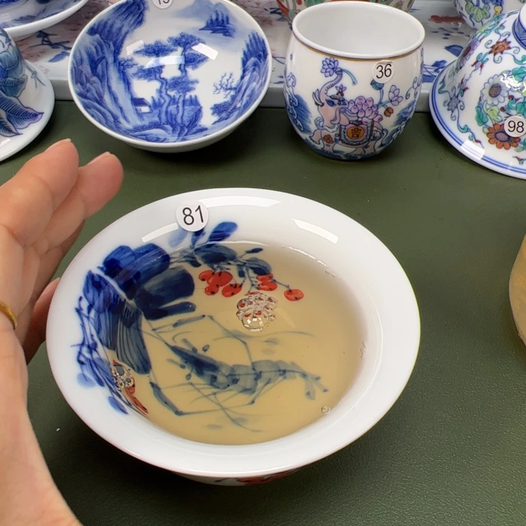 陶瓷景德镇纯手工纯手绘茶具木木81