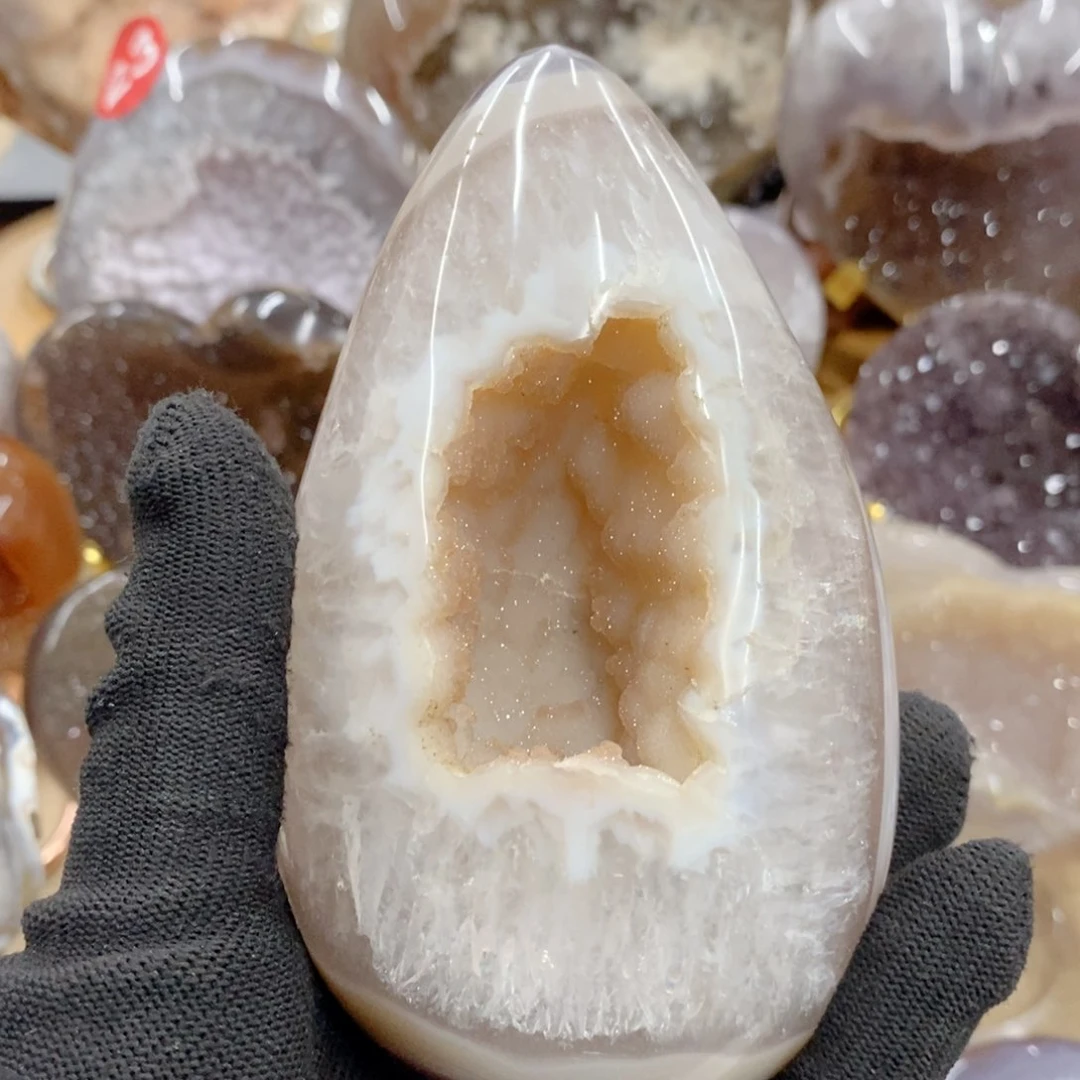 水晶水晶摆件未镶嵌心*