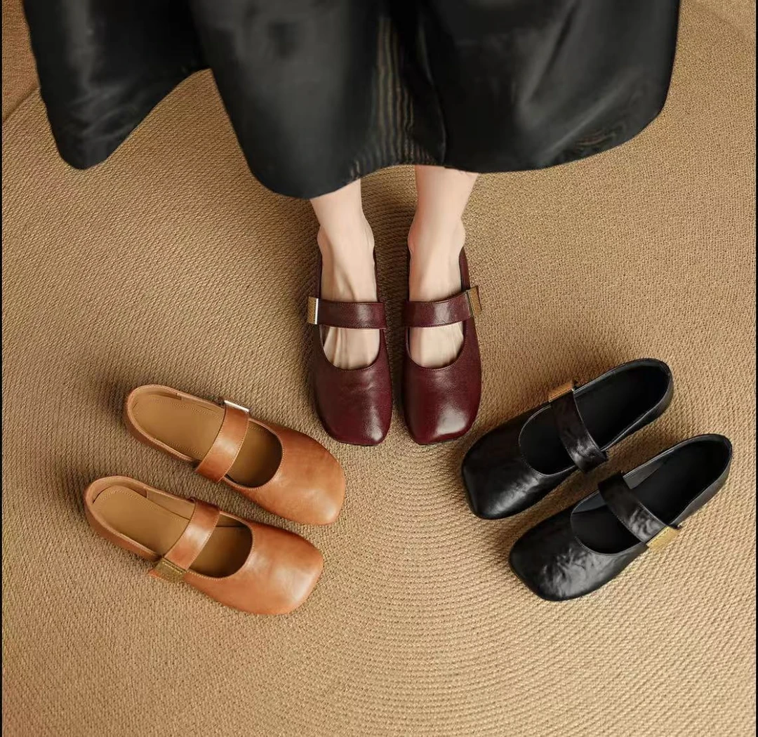 【简行】玛丽珍鞋浅口时装鞋单鞋舒适平底休闲春夏秋季