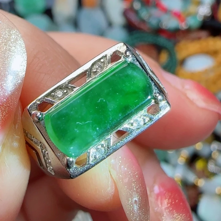 翡翠戒指未镶嵌天然A货66