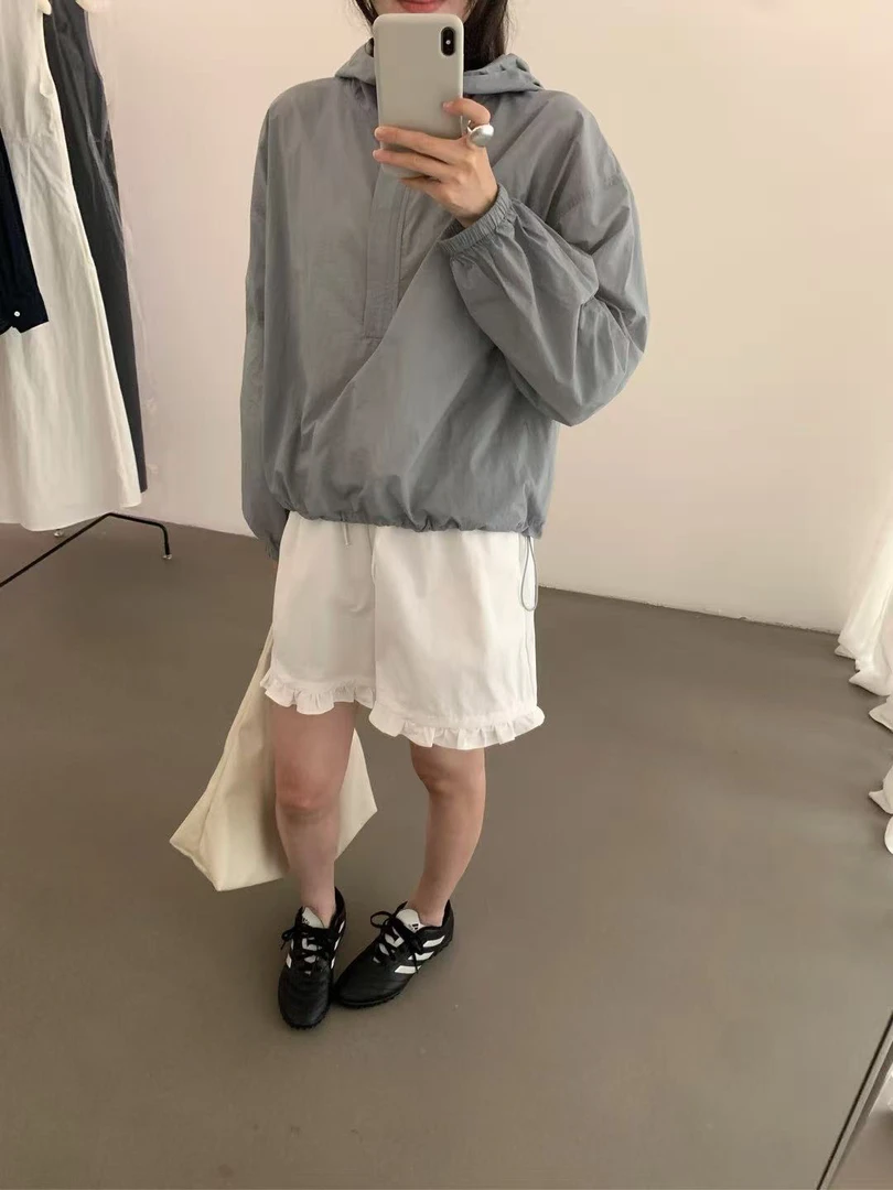 lovely@S9609 韩系净版气质百搭连帽工装卫衣 6-22