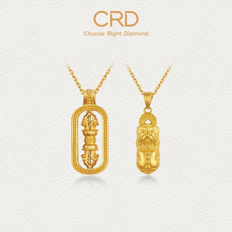 CRD克徕帝足金貔貅5G黄金足金999单吊坠不含链古法送父母