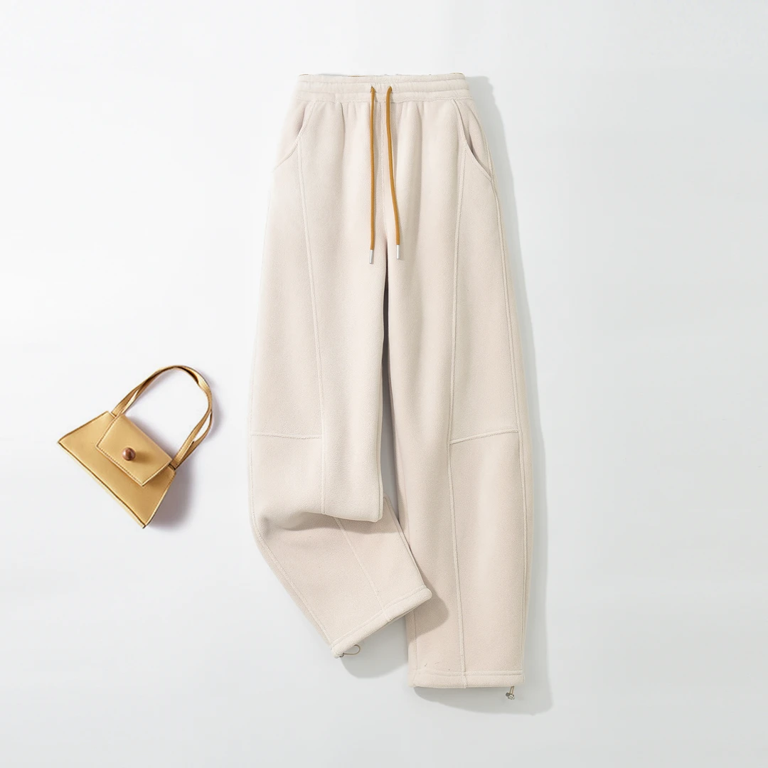 JM-[韩系纯色]2025冬季加绒百搭时尚宽松保暖休闲裤K-MF7181