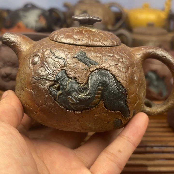 茶壶紫砂青龙供春柴烧原矿220c