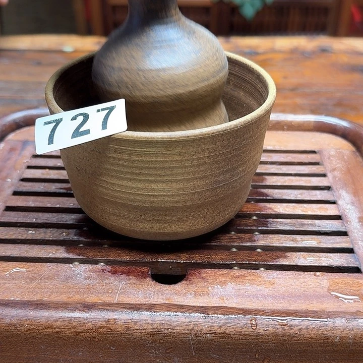 纯手工制作粗陶茶具
