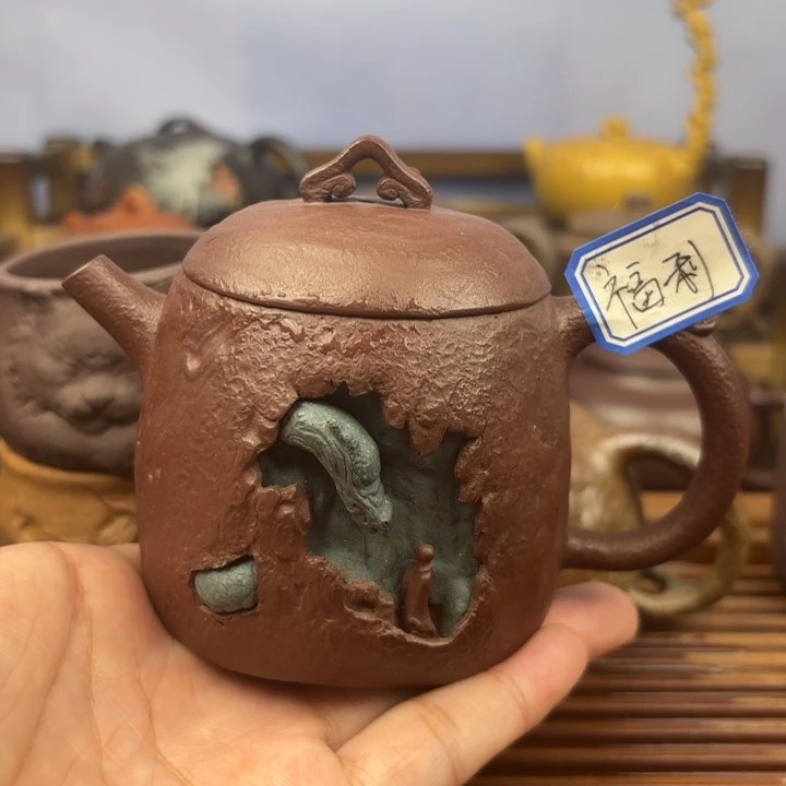 茶壶紫砂寻龙问道原矿老紫泥200c