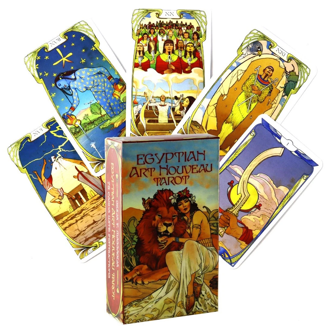 新艺术埃及塔罗牌全英文卡牌游戏桌游EgyptianArt NouveauTarot