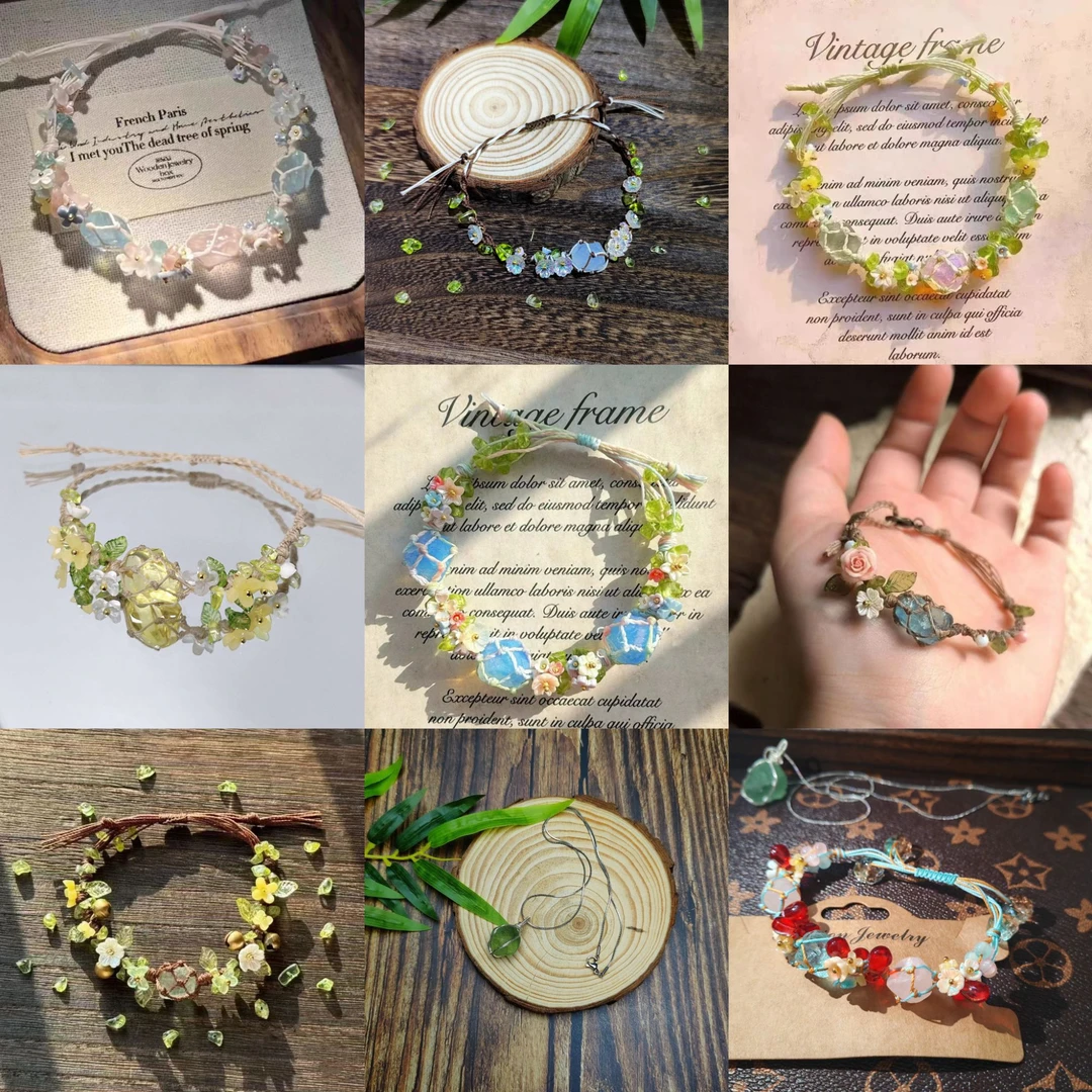 非金属木质手链 【链接】直播可看实物手链手串百搭时尚新中式手工