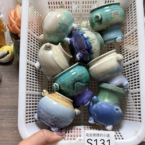 紫砂花盆131瑕疵品口径2.5到4左右